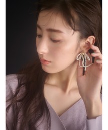 リボンドロップイヤリング