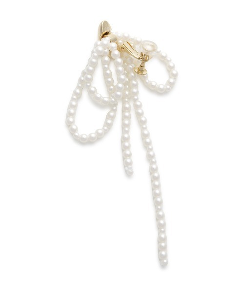 FRAY I.D(フレイアイディー)の「リボンドロップイヤリング(イヤリング・レディース・ホワイト/シルバー・FREE)」の5枚目の写真