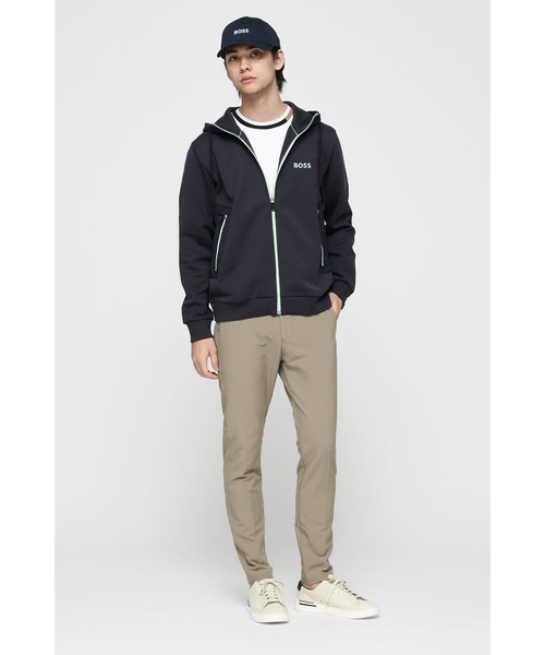 BOSS（ボス）の「3Dモールドロゴ コットンブレンド ジップアップ フーディ（パーカー・メンズ・チャコールグレー・XXXL/XXL/XL/L/M/S）」の8枚目の写真