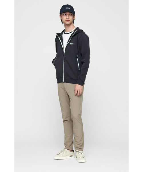 BOSS（ボス）の「3Dモールドロゴ コットンブレンド ジップアップ フーディ（パーカー・メンズ・チャコールグレー・XXXL/XXL/XL/L/M/S）」の9枚目の写真