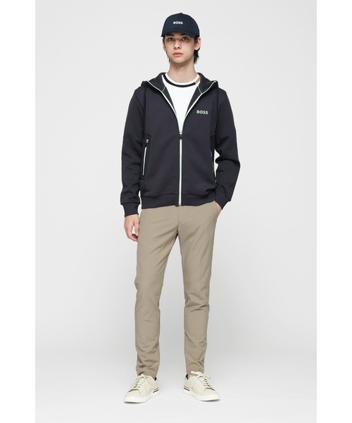 BOSS（ボス）の「3Dモールドロゴ コットンブレンド ジップアップ フーディ（パーカー・メンズ・チャコールグレー・XXXL/XXL/XL/L/M/S）」の10枚目の写真