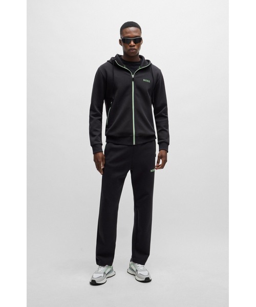 BOSS（ボス）の「3Dモールドロゴ コットンブレンド ジップアップ フーディ（パーカー・メンズ・チャコールグレー・XXXL/XXL/XL/L/M/S）」の15枚目の写真