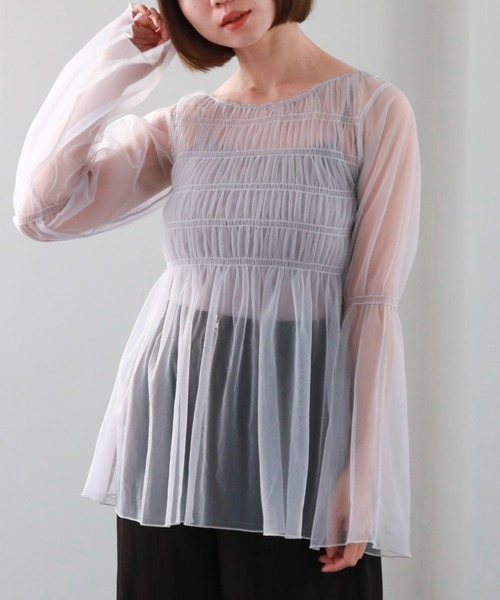 archives（アルシーヴ）の「チュールシャーリングチュニック（シャツ
