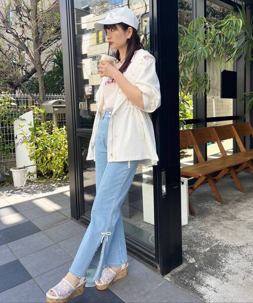 MAJESTIC LEGON（マジェスティックレゴン）の「ウエストきゅっとミディブルゾン（ブルゾン・レディース・ベージュ/アイボリー/ブラック・SMALL/MEDIUM）」の5枚目の写真