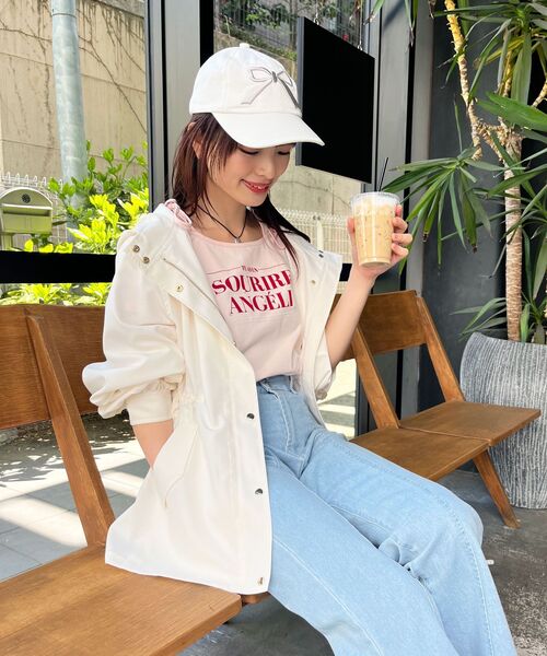 MAJESTIC LEGON（マジェスティックレゴン）の「ウエストきゅっとミディブルゾン（ブルゾン・レディース・ベージュ/アイボリー/ブラック・SMALL/MEDIUM）」の7枚目の写真