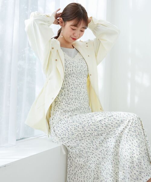 MAJESTIC LEGON（マジェスティックレゴン）の「ウエストきゅっとミディブルゾン（ブルゾン・レディース・ベージュ/アイボリー/ブラック・SMALL/MEDIUM）」の11枚目の写真