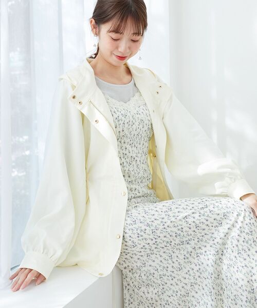 MAJESTIC LEGON（マジェスティックレゴン）の「ウエストきゅっとミディブルゾン（ブルゾン・レディース・ベージュ/アイボリー/ブラック・SMALL/MEDIUM）」の12枚目の写真