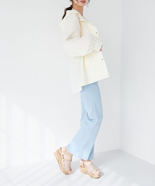 MAJESTIC LEGON（マジェスティックレゴン）の「ウエストきゅっとミディブルゾン（ブルゾン・レディース・ベージュ/アイボリー/ブラック・SMALL/MEDIUM）」の18枚目の写真