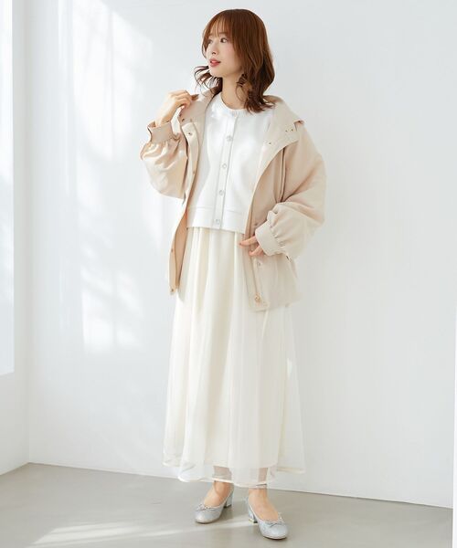 MAJESTIC LEGON（マジェスティックレゴン）の「ウエストきゅっとミディブルゾン（ブルゾン・レディース・ベージュ/アイボリー/ブラック・SMALL/MEDIUM）」の19枚目の写真