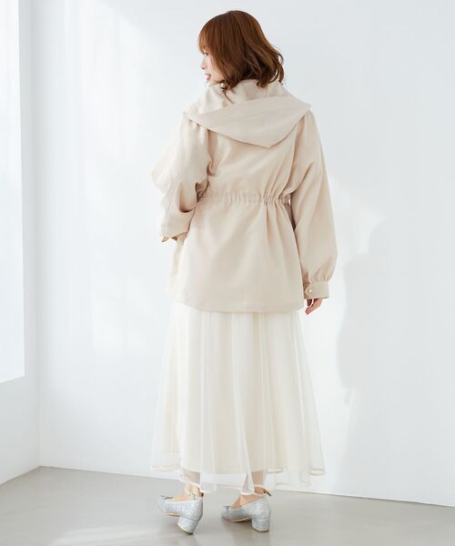 MAJESTIC LEGON（マジェスティックレゴン）の「ウエストきゅっとミディブルゾン（ブルゾン・レディース・ベージュ/アイボリー/ブラック・SMALL/MEDIUM）」の22枚目の写真