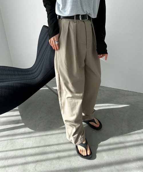 グレー スラックス ツータック ダブル裾 46 M 美品 楽天市場】【洋服の青山】秋冬 グレー系 プレミアム
