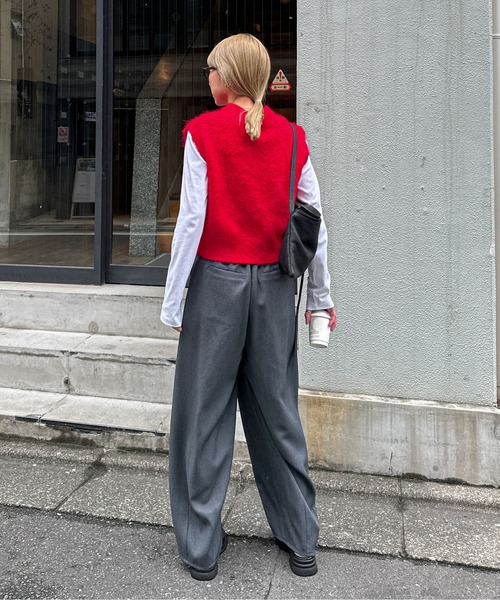 FRKM 変形スラックス FRKM SCD 変形スラックス タックドレープワイドパンツ - メルカリ
