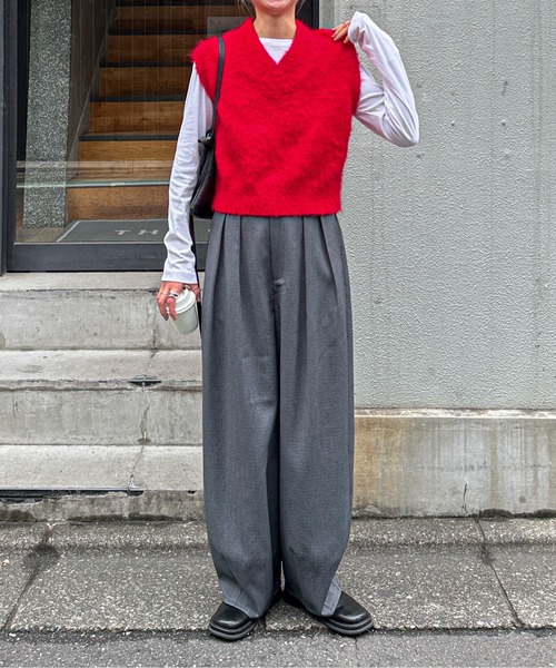 セール】ツータックカーブスラックス（スラックス）｜feepur