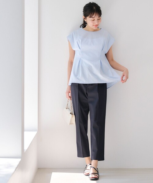 ANY SIS(エニィスィス)の「【接触冷感・UVカット・撥水】クールタッチテーパード パンツ(その他パンツ・レディース・ブラック系/黄土色系/ピンク系/スカイブルー系/ネイビー系/ホワイト系/ダークグリーン系9/ライトイエロー系9・1/2/3)」の6枚目の写真