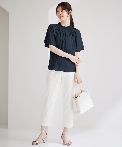 ANY SIS(エニィスィス)の「【接触冷感・UVカット・撥水】クールタッチテーパード パンツ(その他パンツ・レディース・ブラック系/黄土色系/ピンク系/スカイブルー系/ネイビー系/ホワイト系/ダークグリーン系9/ライトイエロー系9・1/2/3)」の13枚目の写真