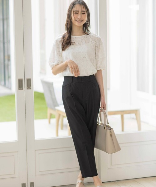 ANY SIS(エニィスィス)の「【接触冷感・UVカット・撥水】クールタッチテーパード パンツ(その他パンツ・レディース・ブラック系/黄土色系/ピンク系/スカイブルー系/ネイビー系/ホワイト系/ダークグリーン系9/ライトイエロー系9・1/2/3)」の21枚目の写真