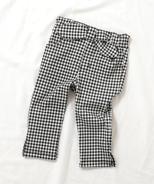 apres les cours(アプレレクール)の「【WEB限定】接触冷感ウエストリボンニットデニムパンツ(デニムパンツ・キッズ・サックスブルー/ブルー/ピンク/チェック/その他3・80/90/100/110/120/130/140)」の5枚目の写真