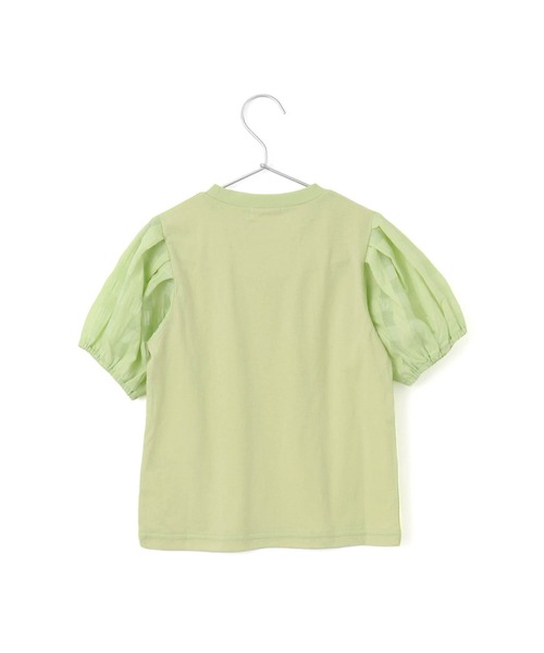 MAKE YOUR DAY(メイクユアデイ)の「シースルーなパフスリーブTシャツ■80~140cm(Tシャツ/カットソー・キッズ・オフホワイト/ラベンダー/ライム・100/90/80/140/130/120/110)」の10枚目の写真