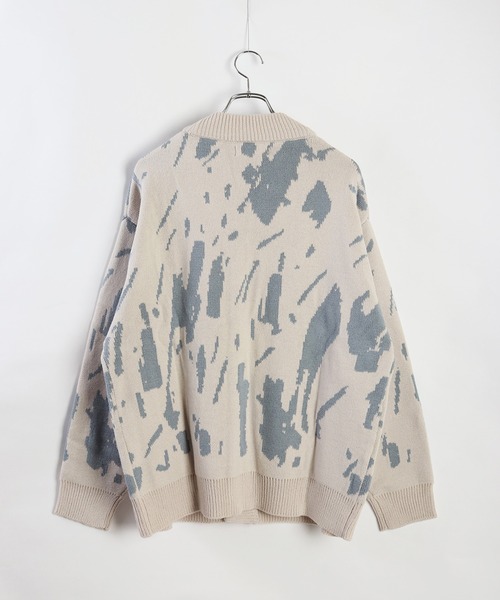 WESTSEA(ウエストシー)の「オーバーサイズ総柄Vネックカーディガン(カーディガン/ボレロ・メンズ・ホワイト/ブラック系その他3/ホワイト系その他2/ブルー系その他2/ブラック系その他2/ブラック/ブルー/ブラック系その他/ベージュ/ブルー系その他/ホワイト系その他/ホワイト系その他3・L/M)」の14枚目の写真