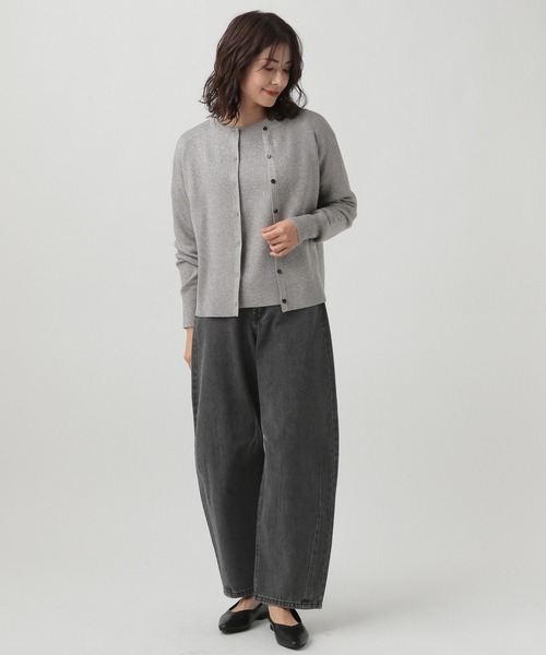 Elura（エルーラ）の「ラメリブニットカーディガン／104277（カーディガン/ボレロ・レディース・ベージュ/ライトグレー・FREE）」の9枚目の写真