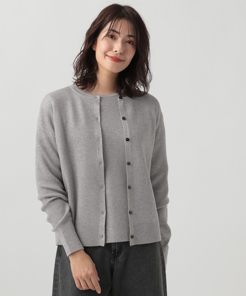 Elura（エルーラ）の「ラメリブニットカーディガン／104277（カーディガン/ボレロ・レディース・ベージュ/ライトグレー・FREE）」の11枚目の写真