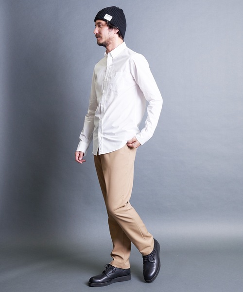 Magine(マージン)の「CTN TYPEWRITER BASIC B.D SHIRTS:コットン タイプライター ベーシック ボタンダウンシャツ(シャツ/ブラウス・メンズ・ブラック/ベージュ/ネイビー/ホワイト・44/46/48)」の13枚目の写真