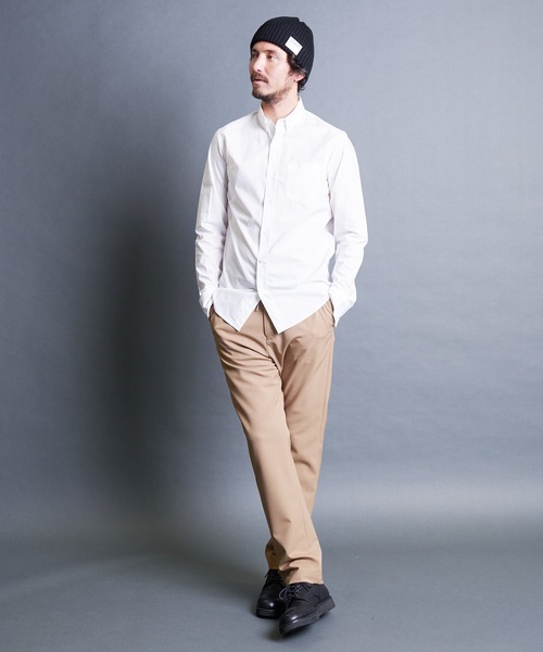 Magine(マージン)の「CTN TYPEWRITER BASIC B.D SHIRTS:コットン タイプライター ベーシック ボタンダウンシャツ(シャツ/ブラウス・メンズ・ブラック/ベージュ/ネイビー/ホワイト・44/46/48)」の14枚目の写真