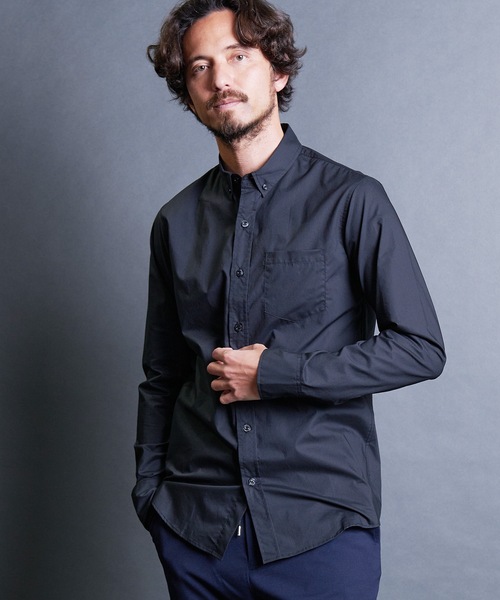 Magine(マージン)の「CTN TYPEWRITER BASIC B.D SHIRTS:コットン タイプライター ベーシック ボタンダウンシャツ(シャツ/ブラウス・メンズ・ブラック/ベージュ/ネイビー/ホワイト・44/46/48)」の17枚目の写真