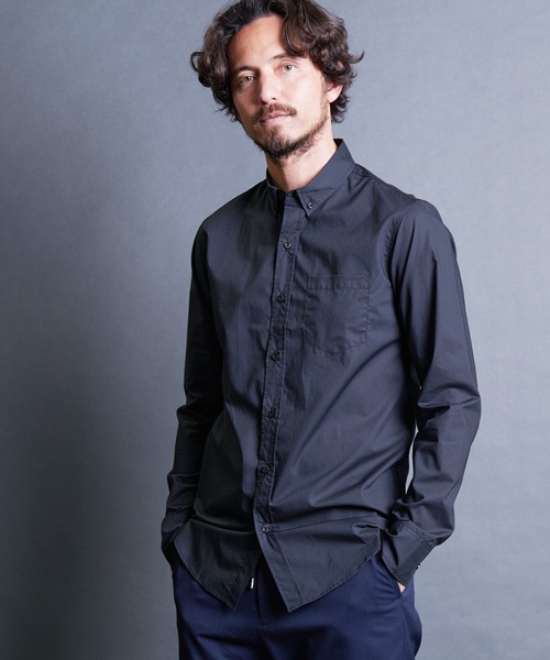 Magine(マージン)の「CTN TYPEWRITER BASIC B.D SHIRTS:コットン タイプライター ベーシック ボタンダウンシャツ(シャツ/ブラウス・メンズ・ブラック/ベージュ/ネイビー/ホワイト・44/46/48)」の19枚目の写真