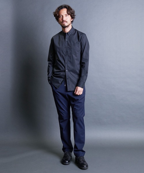 Magine(マージン)の「CTN TYPEWRITER BASIC B.D SHIRTS:コットン タイプライター ベーシック ボタンダウンシャツ(シャツ/ブラウス・メンズ・ブラック/ベージュ/ネイビー/ホワイト・44/46/48)」の21枚目の写真