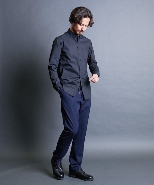 Magine(マージン)の「CTN TYPEWRITER BASIC B.D SHIRTS:コットン タイプライター ベーシック ボタンダウンシャツ(シャツ/ブラウス・メンズ・ブラック/ベージュ/ネイビー/ホワイト・44/46/48)」の22枚目の写真