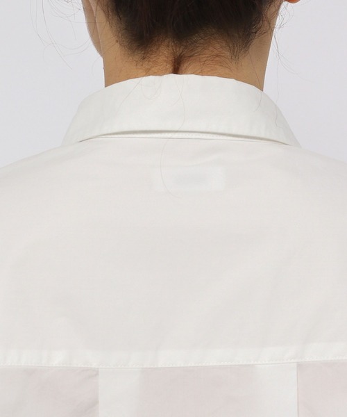 LOWRYS FARM（ローリーズファーム）の「ドロストクロップドシャツＬＳ 996959（シャツ/ブラウス・レディース・ホワイト/ブラック/ライトブルー・FREE）」の18枚目の写真