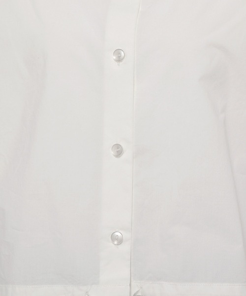 LOWRYS FARM（ローリーズファーム）の「ドロストクロップドシャツＬＳ 996959（シャツ/ブラウス・レディース・ホワイト/ブラック/ライトブルー・FREE）」の19枚目の写真