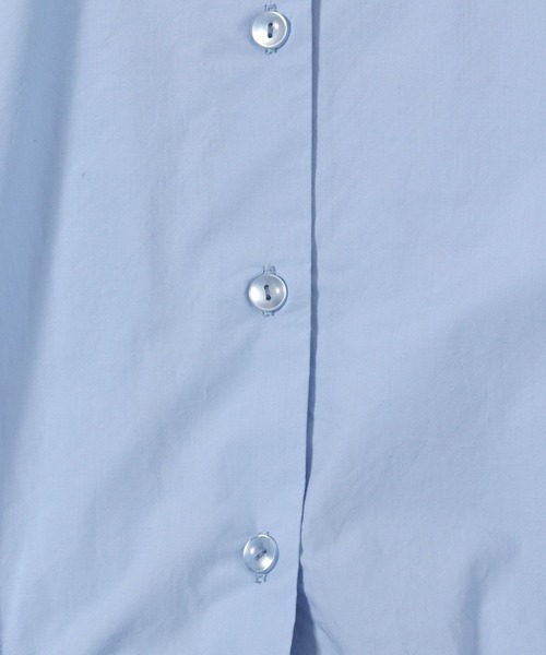 LOWRYS FARM（ローリーズファーム）の「ドロストクロップドシャツＬＳ 996959（シャツ/ブラウス・レディース・ホワイト/ブラック/ライトブルー・FREE）」の21枚目の写真