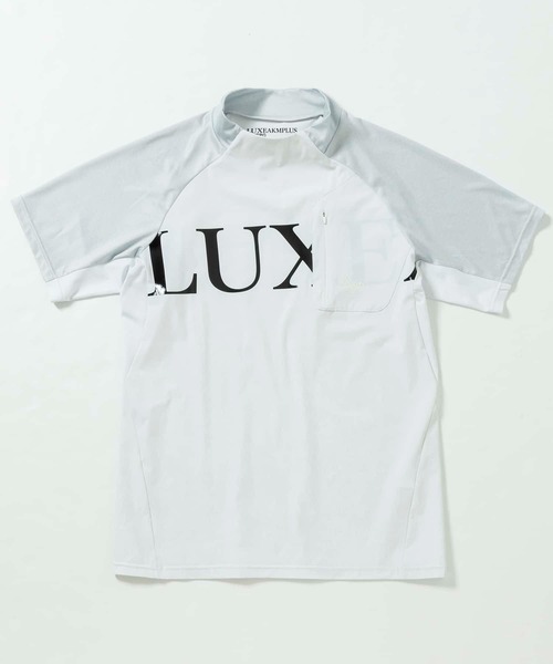 LUXEAKMPLUS（リュクスエイケイエムプラス）の「LUXEAKMPLUS(リュクスエイケイエムプラス)ゴルフ 配色ロゴ半袖モックネックTシャツ（Tシャツ/カットソー・メンズ・ブラック/ホワイト・S/M/L/XL/XXL）」の19枚目の写真