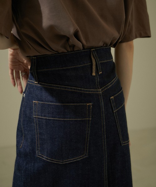 SALON adam et rope'(サロン アダム エ ロペ)の「【WEB限定】リメイクライクデニムスカート【洗える】(デニムスカート・レディース・サックスブルー/ブルー系その他4/グレー・S/M)」の13枚目の写真