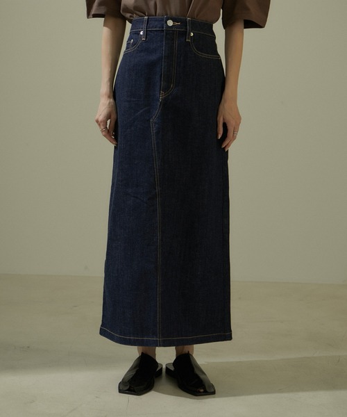 SALON adam et rope'(サロン アダム エ ロペ)の「【WEB限定】リメイクライクデニムスカート【洗える】(デニムスカート・レディース・サックスブルー/ブルー系その他4/グレー・S/M)」の17枚目の写真