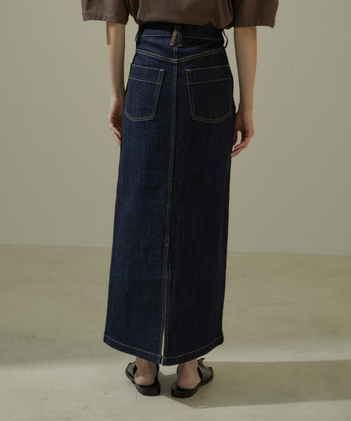 SALON adam et rope'(サロン アダム エ ロペ)の「【WEB限定】リメイクライクデニムスカート【洗える】(デニムスカート・レディース・サックスブルー/ブルー系その他4/グレー・S/M)」の7枚目の写真
