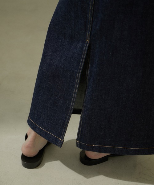 SALON adam et rope'(サロン アダム エ ロペ)の「【WEB限定】リメイクライクデニムスカート【洗える】(デニムスカート・レディース・サックスブルー/ブルー系その他4/グレー・S/M)」の11枚目の写真