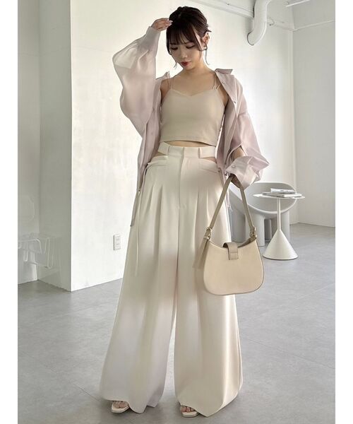 dazzlin（ダズリン）の「カップ付キャミ（キャミソール・レディース・オフホワイト/ブラック/ベージュ/ピンク・FREE）」の18枚目の写真