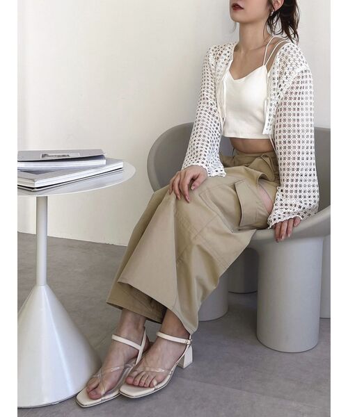 dazzlin（ダズリン）の「カップ付キャミ（キャミソール・レディース・オフホワイト/ブラック/ベージュ/ピンク・FREE）」の9枚目の写真