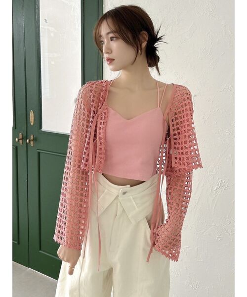 dazzlin（ダズリン）の「カップ付キャミ（キャミソール・レディース・オフホワイト/ブラック/ベージュ/ピンク・FREE）」の10枚目の写真