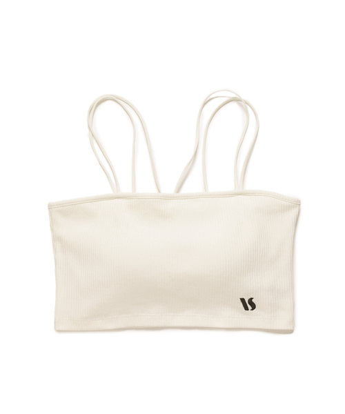 VIS(ビス)の「【選べる着丈】カップ付きロゴ刺繍Wストラップキャミソール【洗える】(キャミソール・レディース・ブラック/オフホワイト/ホワイト・FREE/FS)」の9枚目の写真