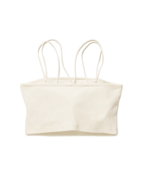 VIS(ビス)の「【選べる着丈】カップ付きロゴ刺繍Wストラップキャミソール【洗える】(キャミソール・レディース・ブラック/オフホワイト/ホワイト・FREE/FS)」の11枚目の写真