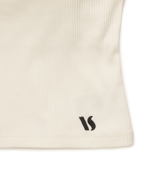 VIS(ビス)の「【選べる着丈】カップ付きロゴ刺繍Wストラップキャミソール【洗える】(キャミソール・レディース・ブラック/オフホワイト/ホワイト・FREE/FS)」の14枚目の写真