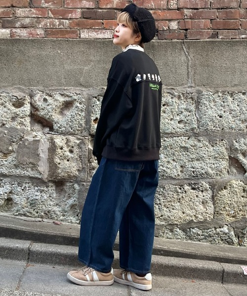 DOUBLE NAME(ダブルネーム)の「コクーンタックデニムパンツ(デニムパンツ・レディース・ライトインディゴブルー/ダークインディゴブルー・FREE)」の11枚目の写真