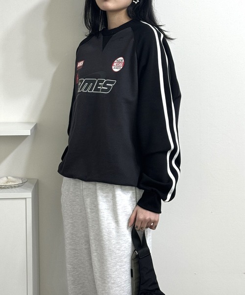 セール】【UNISEX】AMES WORLDWIDE／スリーブステッチ プル