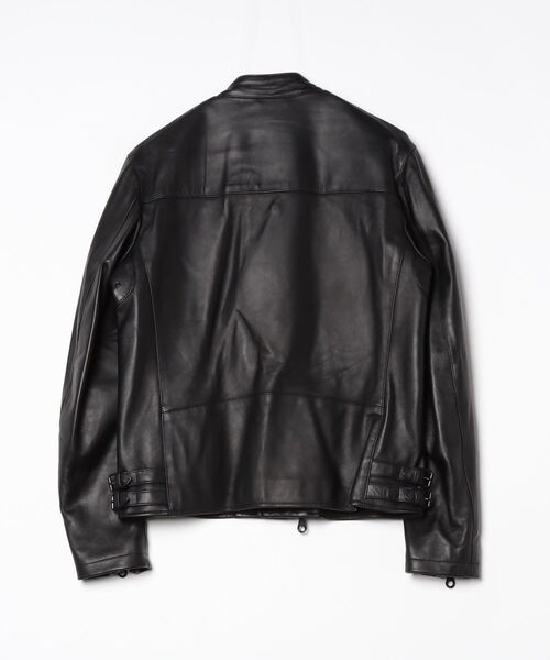 CINQUANTA（チンクアンタ）の「CINQUANTA / チンクワンタ：STAND COLLAR DOUBLE RIDERS：H517[MUS]（ライダースジャケット・メンズ・ブラック・48/50）」の2枚目の写真