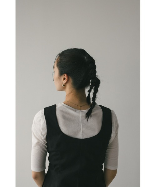 セール】リネンミックスカーブネックベスト（ベスト