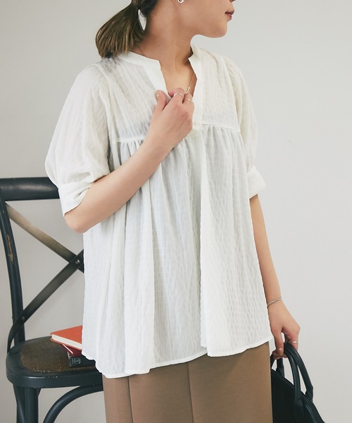 un dix cors(アンディコール)の「バックレースアップブラウス(シャツ/ブラウス・レディース・ホワイト/グリーン/ブラック・FREE)」の12枚目の写真